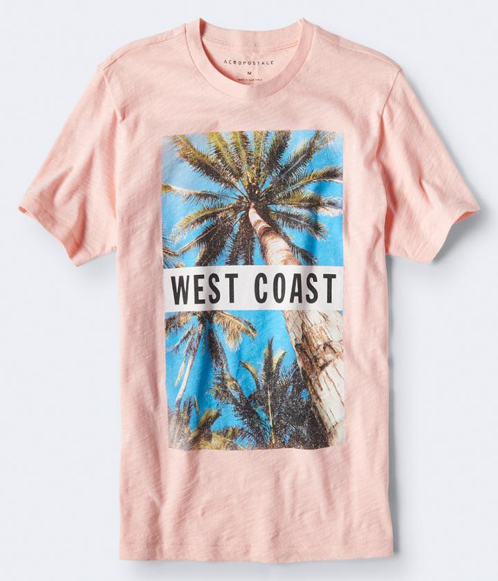 Aeropostale Aeropostale West Coast Graphic Tee - Light Ping, Xsmall