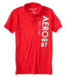 Aeropostale Heritage Logo Jersey Polo