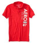 Aeropostale Heritage Logo Jersey Polo