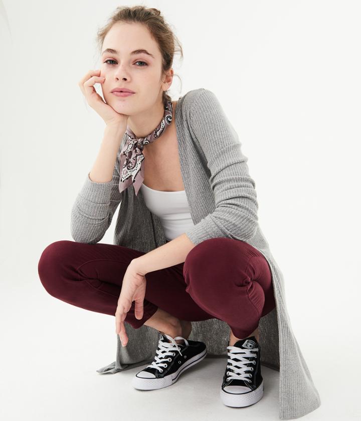 Aeropostale Aeropostale Open Ribbed Cardigan - Medium Grey, Xsmall