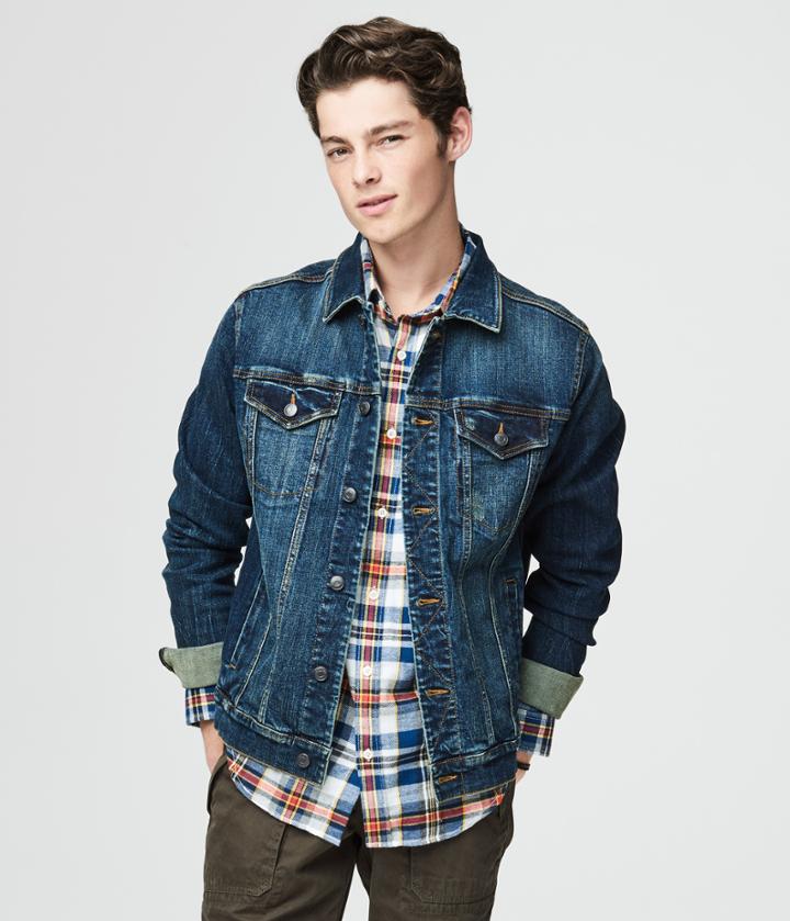 Aeropostale Aeropostale Dark Wash Stretch Denim Trucker Jacket - Dark Wash, Xsmall