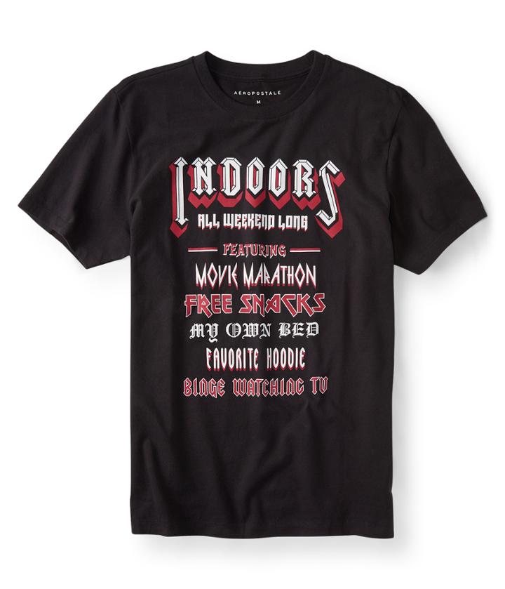 Aeropostale Aeropostale Indoors All Weekend Graphic Tee - Black, Xsmall