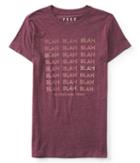 Aeropostale Aeropostale Free State Blah Blah Blah Graphic Tee - Dark Purple, Xsmall