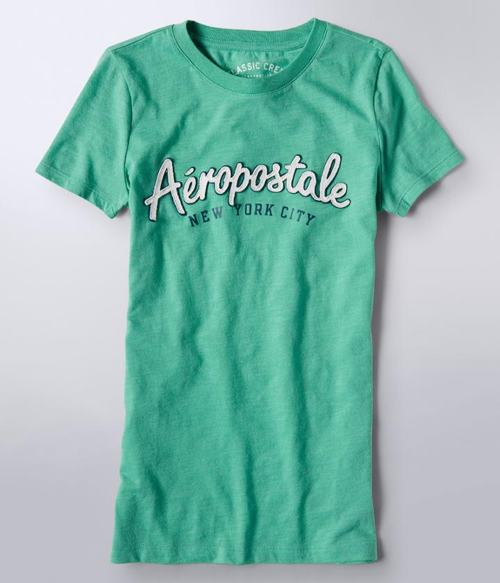 Aeropostale Embroidered Aeropostale Graphic Tee - Dark Green, Xsmall