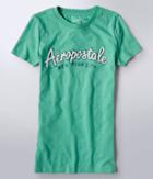 Aeropostale Embroidered Aeropostale Graphic Tee - Dark Green, Xsmall