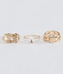 Aeropostale Butterfly Heart Ring 5-pack