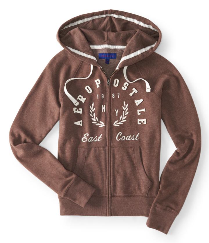 Aeropostale Aeropostale East Coast Full-zip Hoodie - Timber Heather, Xsmall