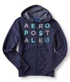 Aeropostale Stacked Aropostale 1987 Full-zip Hoodie - Persian Navy, Xsmall