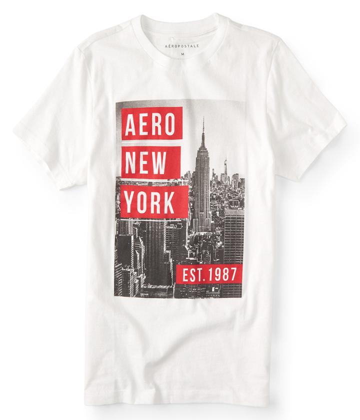 Aeropostale Aeropostale Aero New York 1987 Graphic Tee - Bleach, Xsmall