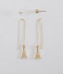 Aeropostale Eiffel Tower & Rhinestone Earring 2-pack