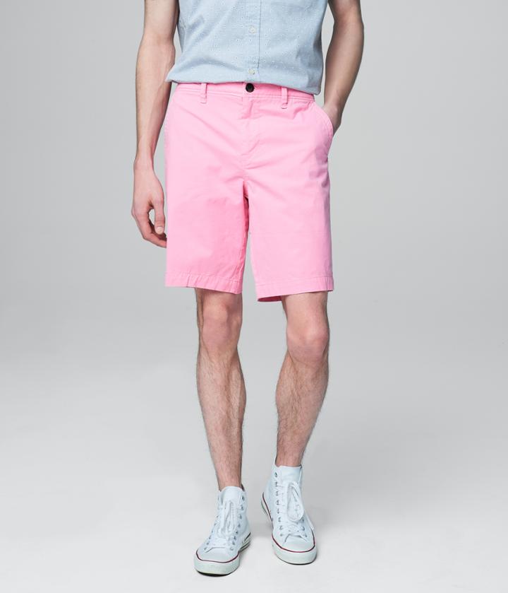 Aeropostale Aeropostale Classic Reflex Flat-front Shorts - Pink Treat, 27