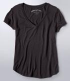 Aeropostale Aeropostale Seriously Soft Solid V-neck Tee - Dark Grey, Xsmall