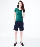 Aeropostale Aeropostale Solid Uniform Pique Polo - Emerald Pool, Small