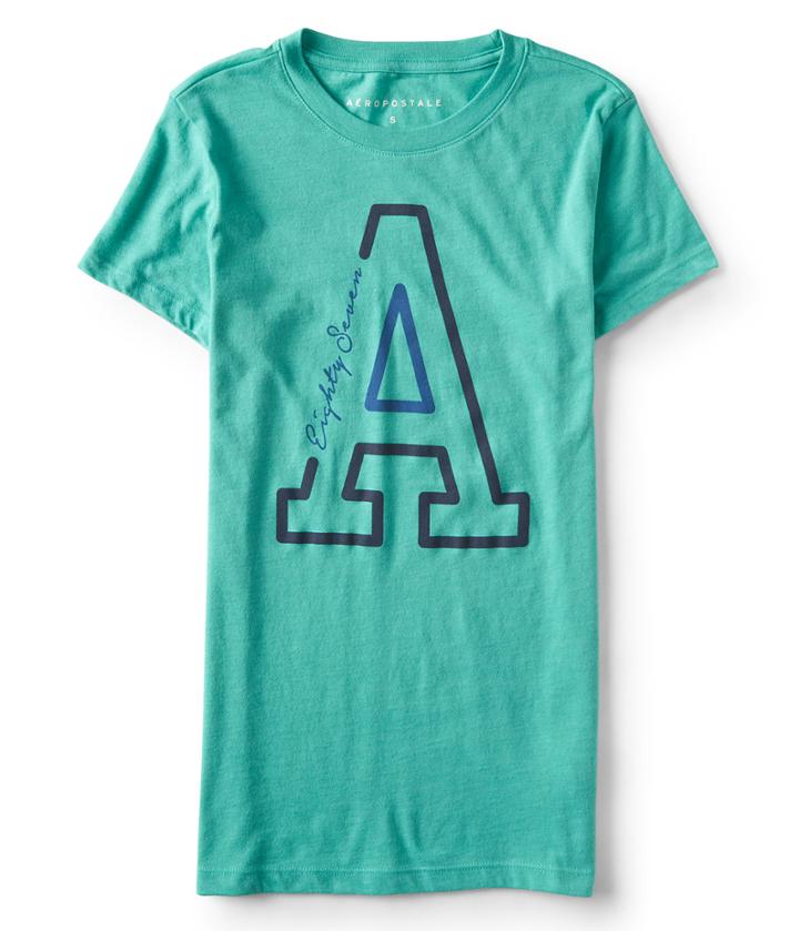 Aeropostale Aeropostale A Eighty-seven Graphic T - Marine Green, Xsmall