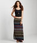 Aeropostale Tribal Print Maxi Skirt