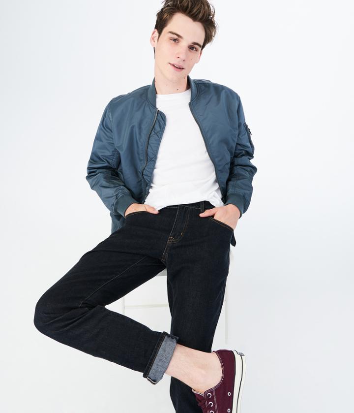 Aeropostale Aeropostale Solid Bomber Jacket - Dark Slate, Xsmall