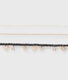 Aeropostale Aeropostale Braided Charm Choker Short-strand Necklace 3-pack - Gold