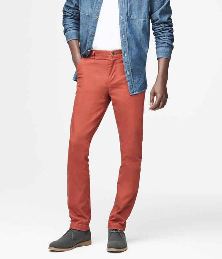 Aeropostale Aeropostale Skinny Color Wash Reflex Chinos - Fire Roasted, 27x28