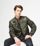 Aeropostale Aeropostale Military Patch Bomber Jacket - Forest Moss, Xsmall