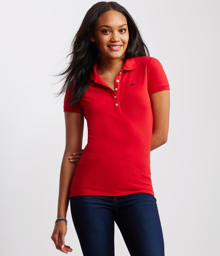 Aeropostale Aeropostale A87 Pique Polo - Red Classic, Xxlarge