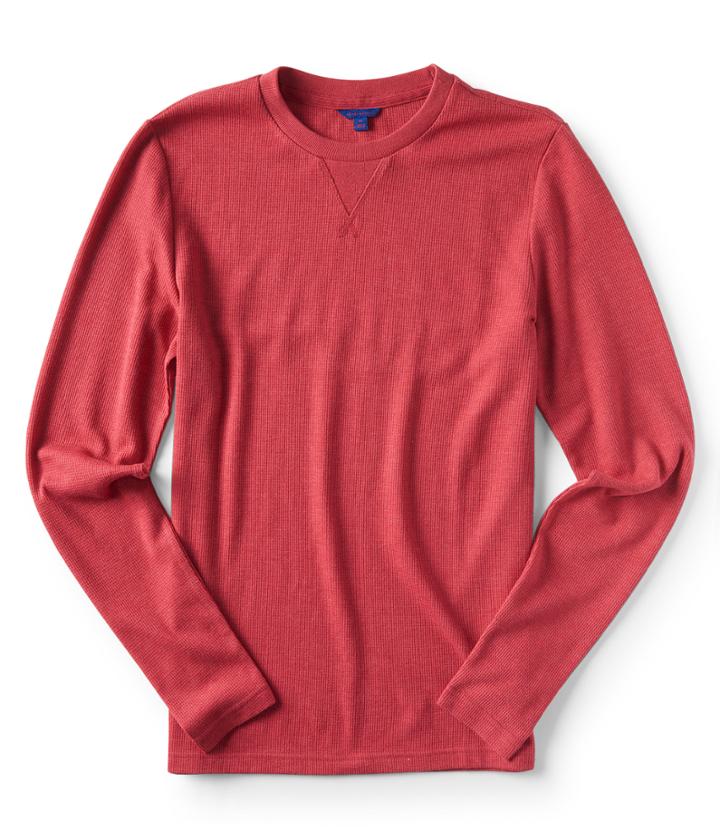 Aeropostale Aeropostale Long Sleeve Aero Thermal Crew Tee - Beaux Burgundy, Xsmall