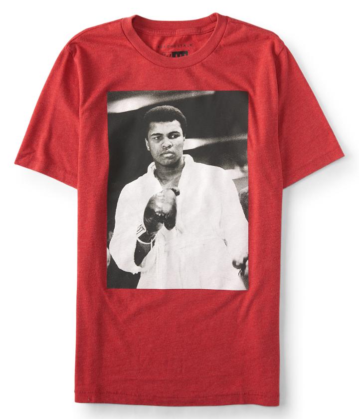 Aeropostale Aeropostale Guys' Muhammad Ali Pre-fight Graphic Tee - Candy Red, Xsmall