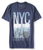 Aeropostale Aeropostale Nyc Manhattan Graphic Tee - Empire Navy, Xsmall