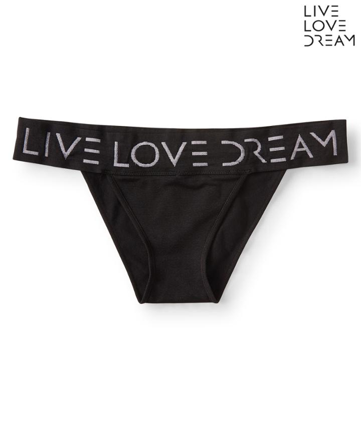 Aeropostale Aeropostale Wide Logo Waistband Bikini - Black, Xsmall