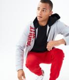 Aeropostale Aeropostale Tapout Demolition Full-zip Hoodie - Grey, Small
