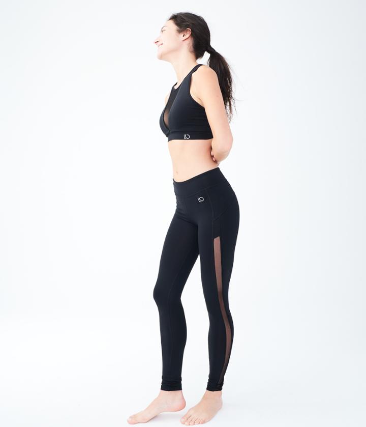 Aeropostale Aeropostale Lld #bestbootyever Mesh Stripe Leggings - Black, Xsmall