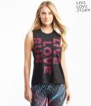 Aeropostale Lld Vertical Love Run Sleeveless Muscle Tee
