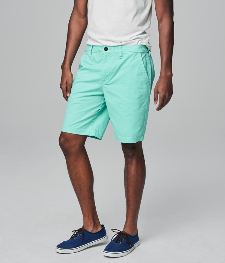 Aeropostale Aeropostale Classic Reflex Flat-front Shorts - Aqua Marine, 27