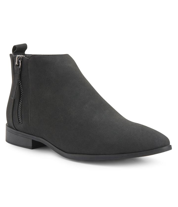 Aeropostale Aeropostale Faux Suede Ankle Bootie - Black, 6