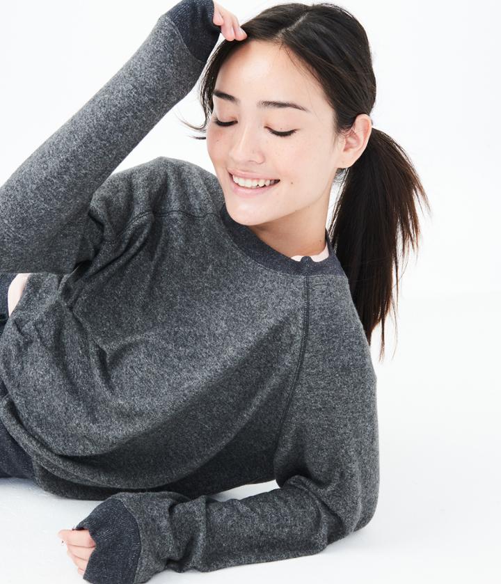 Aeropostale Aeropostale Lld Fuzzy Sleep Sweatshirt - Charcoal Heather Grey, Xsmall