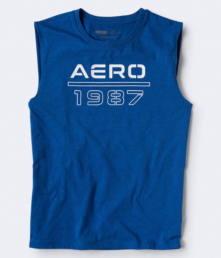 Aeropostale Aeropostale Aero 1987 Marled Stretch Tank - Blue Purple, Xsmall
