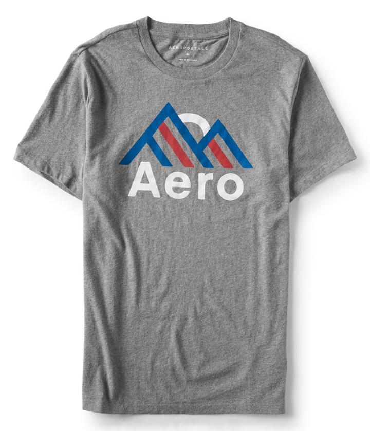 Aeropostale Aeropostale Aero Mountains Graphic T - Medium Heather Grey, Xsmall