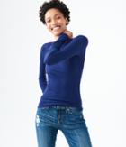 Aeropostale Aeropostale Long Sleeve Solid Ribbed Crew Tee - Navy Blue, Xlarge