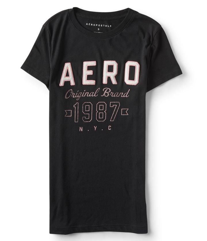 Aeropostale Aeropostale Aero Original Brand Graphic Tee - Black, Xsmall