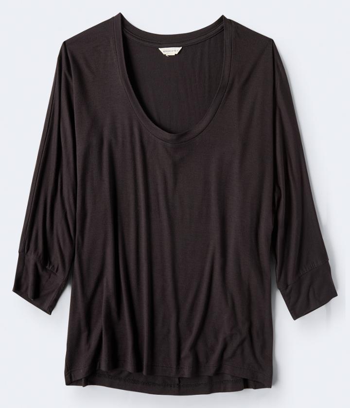 Aeropostale Aeropostale 3/4 Sleeve Slouchy Dolman Tee - Black, Xsmall