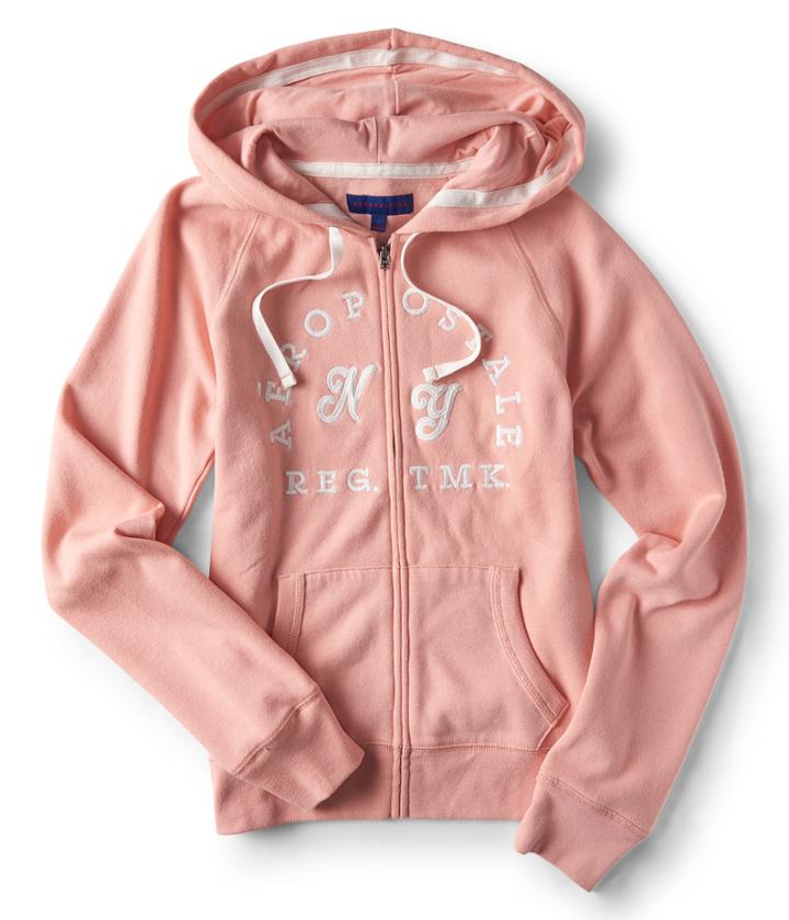 Aeropostale Aeropostale Ny Full-zip Hoodie - Pink, Xsmall