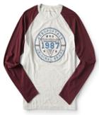 Aeropostale Aeropostale Long Sleeve Aero Circle Raglan Tee - Lightest Heather Grey, Xsmall