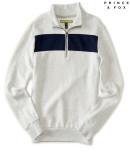 Aeropostale Prince & Fox Chest Stripe Half Zip Sweatshirt