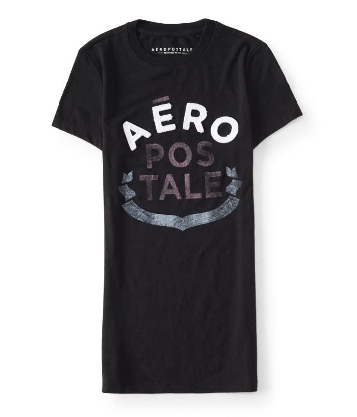 Aeropostale Aeropostale Banner Graphic Tee - Black, Xsmall