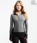 Aeropostale Lld Quarter-zip Mock Neck Pullover Shirt