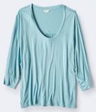 Aeropostale Aeropostale 3/4 Sleeve Slouchy Dolman Tee - Aqua, Xsmall