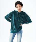 Aeropostale Aeropostale Oversized Velour Pullover Hoodie - Clover Green, M/l