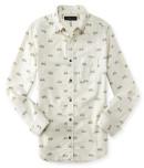 Aeropostale Long Sleeve Bicycle Woven Shirt