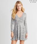 Aeropostale Prince & Fox Wrap Front Fit & Flare Dress