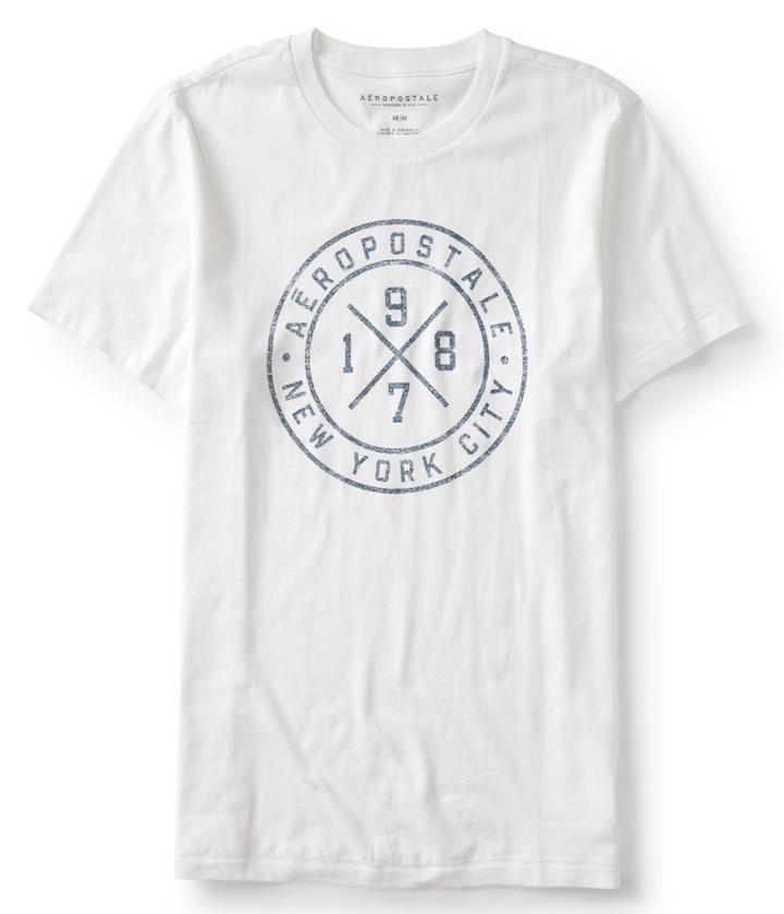 Aeropostale Aeropostale 1987 Circle Cross Logo Graphic Tee - Bleach, Xsmall