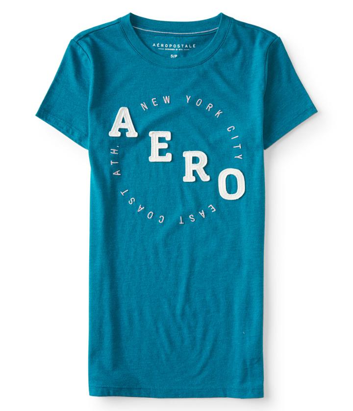 Aeropostale Aeropostale Aero Logo Circle Graphic Tee - Green, Xsmall